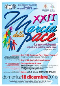 Programma Marcia della Pace, Caserta - 18 dicembre 2016