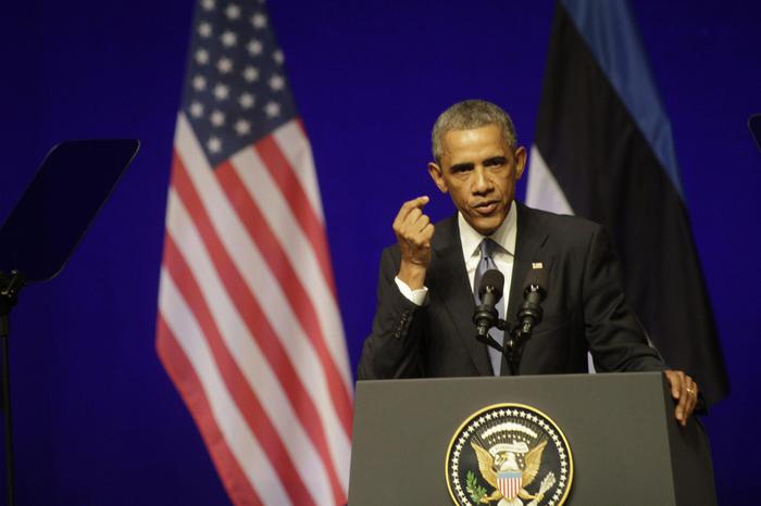 L'intervento di Barack Obama speaks in Estonia
EPA/VALDA KALNINA