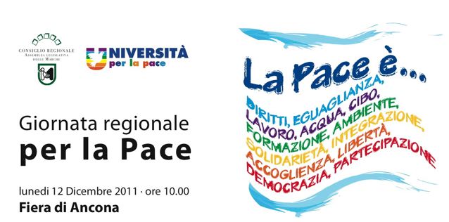Giornata regionale per la pace. Il 12 dicembre ad Ancona
